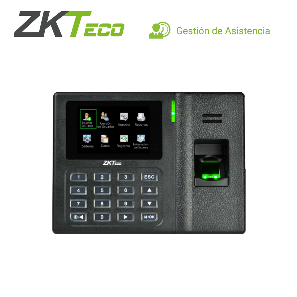 CONTROL DE ASISTENCIA CHECADOR AUTONOMO ZKTECO LX14 BIOMETRICO DE 500HUELLAS/500CONTRASEÑAS/50,000REGISTROS USBHOST/SSR-FORMATOEXCEL