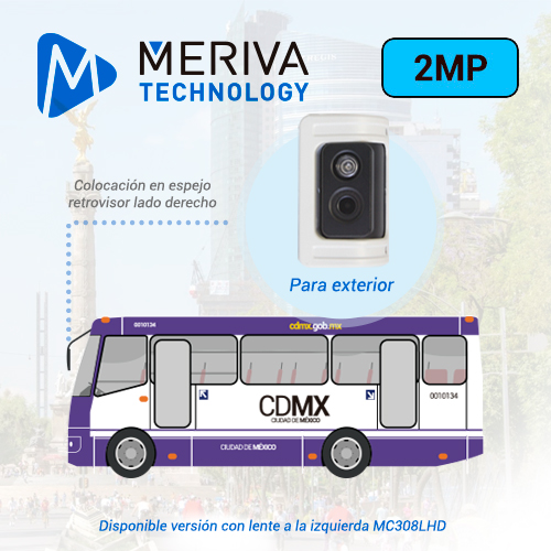 Camara AHD Streamax Mc308rhd / 2MP / 3.6MM / 10M IR / Ip66 / Conector Din 4 Pines / 12 Vcd / Exterior / Lateral Derecha