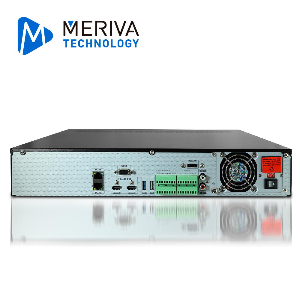 NVR Meriva Tecnology Mnvr-4732 H265 Smart 32 Canales IP Hasta 12MP/DECODIFICA/CENTRALIZA Nvr-dvr-ipc/2 HDMI 4K + 1 VGA Simultaneas/32 Audio In Ipc - 1 Salida De Audio Rca / 16 In + 4 Out Alarma/rs485/video Estructurado (deteccion De Persona - Vehiculo - Motocileta)/reconocimiento Facial Hasta 10,000
