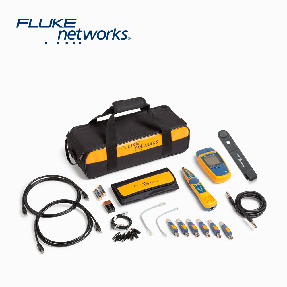 KIT PROFESIONAL TESTER DE RED MICROSCANNER 2 FLUKE NETWORKS MS2-KIT PARA COMPROBACIÓN DE REDES DE VOZ, DATOS Y VIDEO PANTALLA LCD RETROILUMINADA PRUEBA DE LONGITUD DE CABLE MAPA DE CABLEADO INCLUYE SONDA DIGITAL INTELLITONE PRO 200 ID REMOTO 2-7 