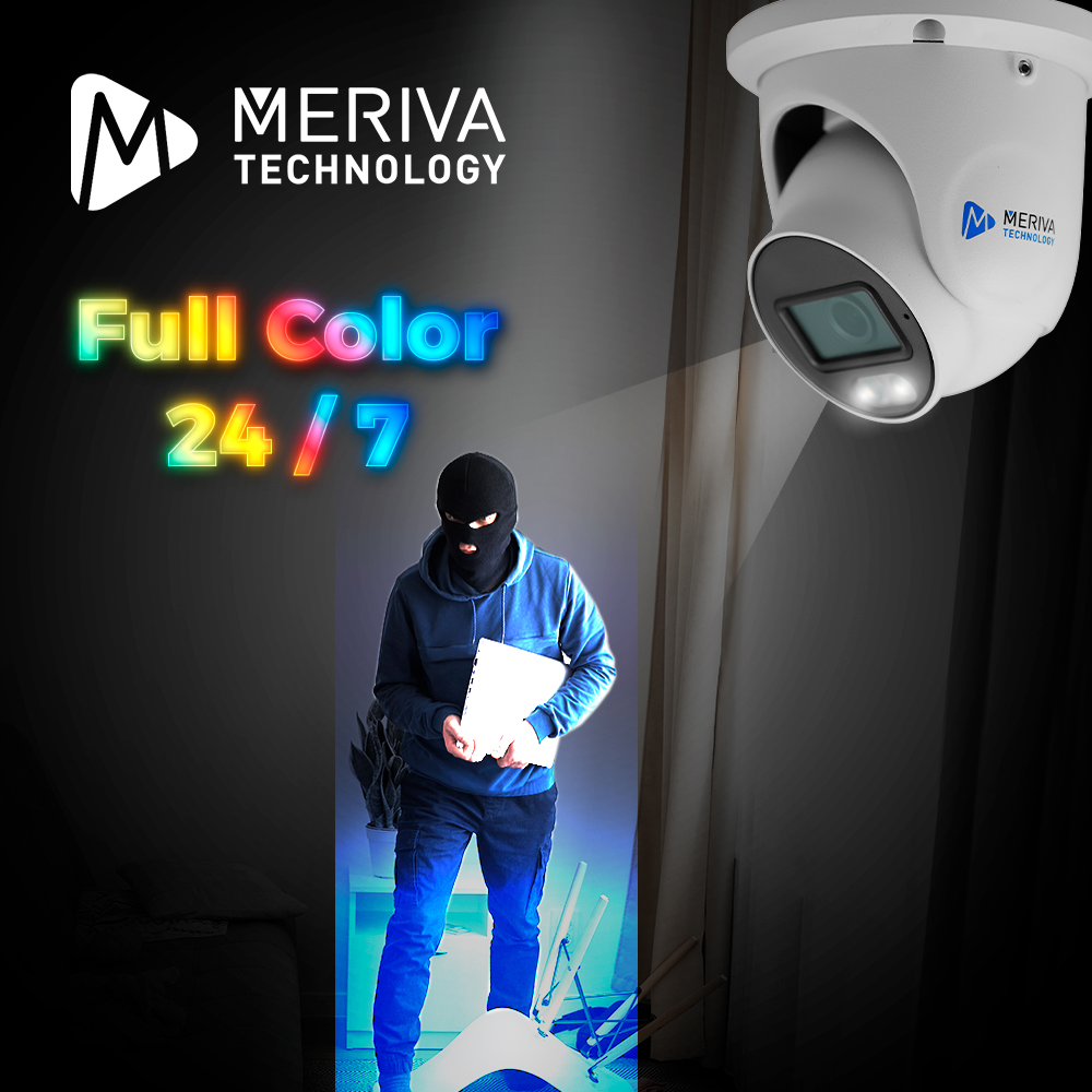 Camara IP Turret Meriva Technology Mtd-fc500fa / 5MP / H.265+ / 2.8MM / 20 - 30M Luz Calida / Ip67 / Metalica / 12 Vcd / POE / Soporta Micro Sd Hasta 256 GB (no Incluida) / 1 Entrada De Audio / Microfono Integrado / Mia 2.0 / ONVIF / Face - Deteccion - Control De Aforo - Video Estructurado - Intrusion - Conteo De Personas - Entrada-salida De Area / Real Scene Series - Imagen A Color 24/7 / Compatible Con NVR Meriva Serie Main Para Reconocimiento Facial