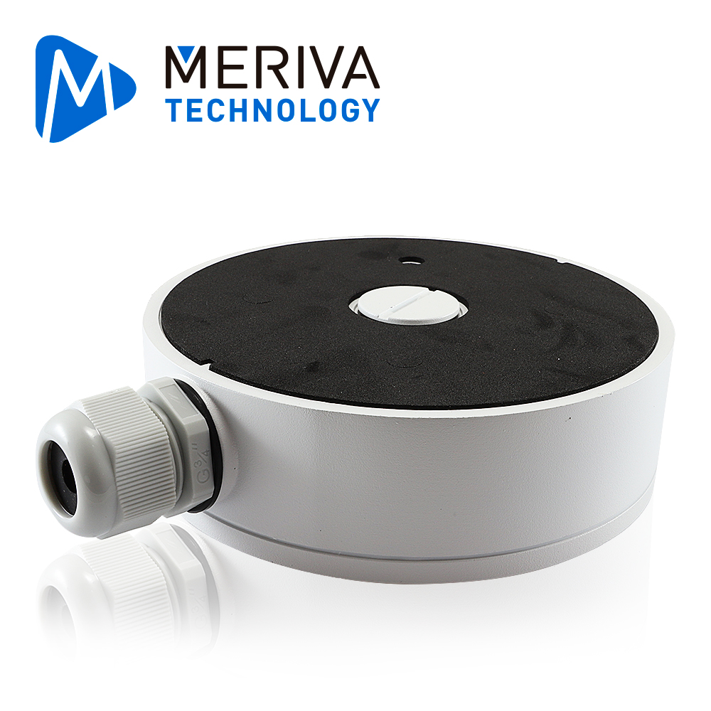 Caja De Conexiones Redonda Meriva Technology Mva-jb0303 / Montaje En Pared O Techo / Compatible Con La Camara Mvd-eb600za