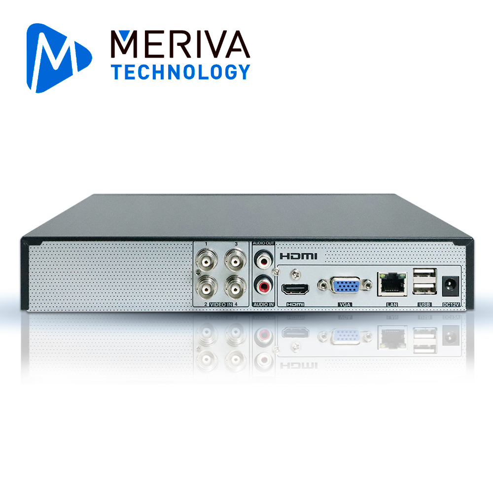 DVR MERIVA TECHNOLOGY MXVR-2104A HD H.265 6CH 2MP PENTA HIBRIDO 4CH BNC + 2CH IP / SALIDA HDMI (1080P) + 1 VGA SIMULTANEA / 1 SALIDA + 1 ENTRADA DE AUDIO RCA / COC / AOC / P2P-CLOUD / SO. N9000 / TECNOLOGIAS AHD / TVI / CVI / SD / IP / GRABACION 1080P-LITE / 1DD ( SOPORTA AUDIO POR COAXIAL)