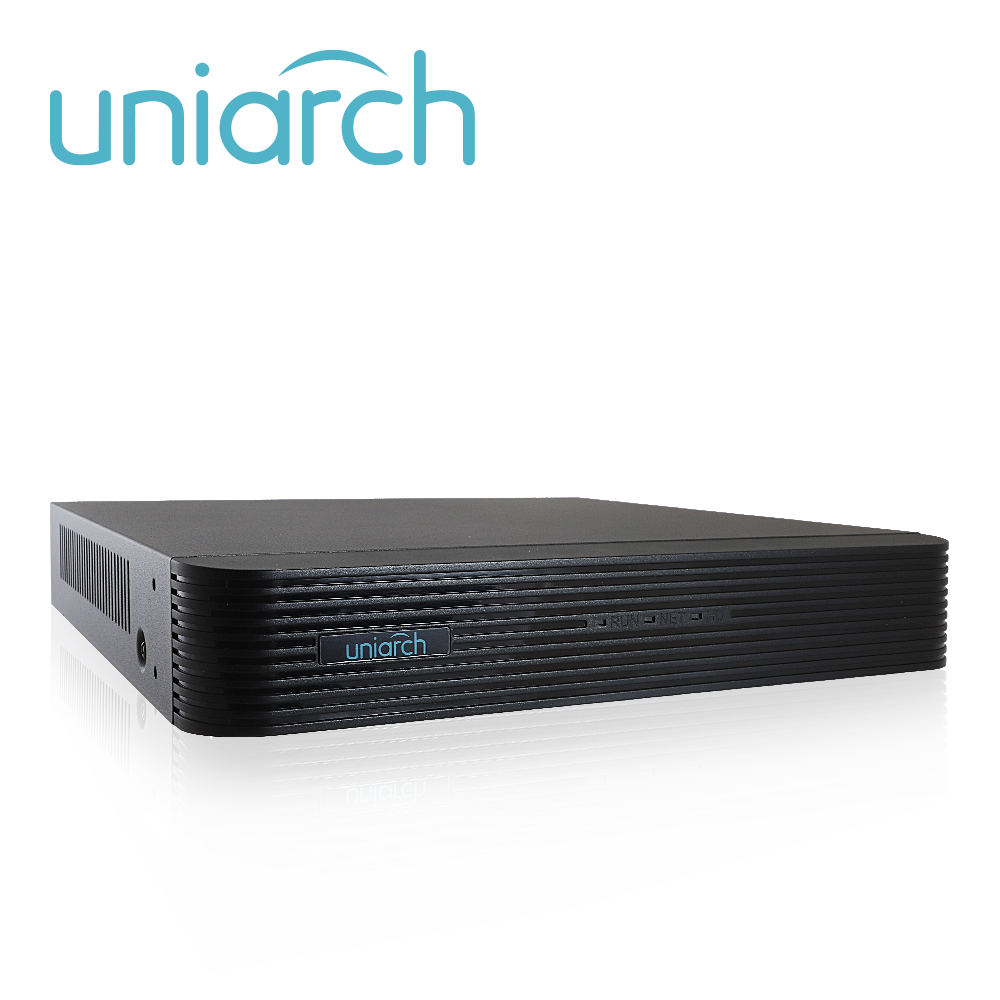 NVR UNIARCH NVR-104E2-P4 / 4 CANALES / 4 CANALES POE  CAPACIDAD 1 DISCO DURO DE 6 TB / SALIDA HDMI / SALIDA VGA SIMULTANEAS / 40 MBPS / ULTRA265 / P2P (EZCLOUD)