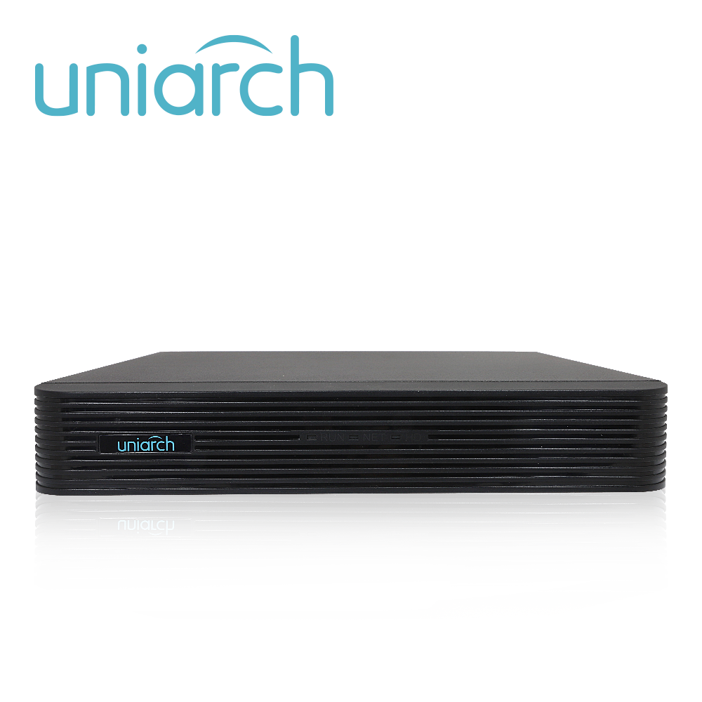NVR Uniarch Nvr-104e2-p4 / 4 Canales / 4 Canales POE Capacidad 1 Disco Duro De 8 TB / Salida HDMI / Salida VGA Simultaneas / 40 Mbps / Ultra265 / P2p (ezcloud)