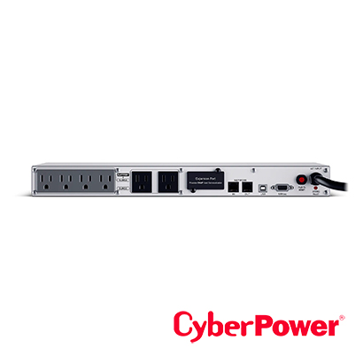 NO BREAK UPS RACK 1U CYBERPOWER OR500LCDRM1UA 500VA/300W / LCD / 4 CONTACTOS CON RESPALDO Y SUPRESION DE PICOS / 2 CONTACTOS CON SUPRESION DE PICOS.