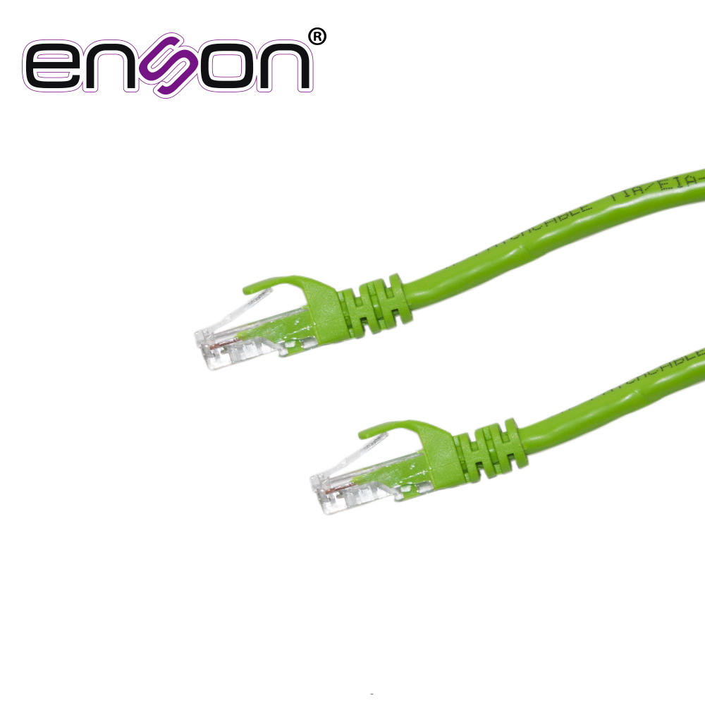 Patchcord UTP Enson P6003e CAT6 30CM Verde Serie Epro 100-II 100 Por Ciento Cobre Para Mejor Identificacion De Soluciones En Racks Y Gabinetes