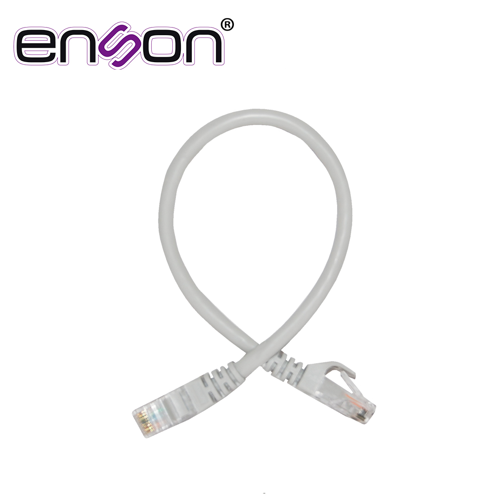PATCHCORD UTP ENSON P6003G CAT6 30CM GRIS SERIE EPRO 100-II 100 POR CIENTO COBRE PARA MEJOR IDENTIFICACION DE SOLUCIONES EN RACKS Y GABINETES