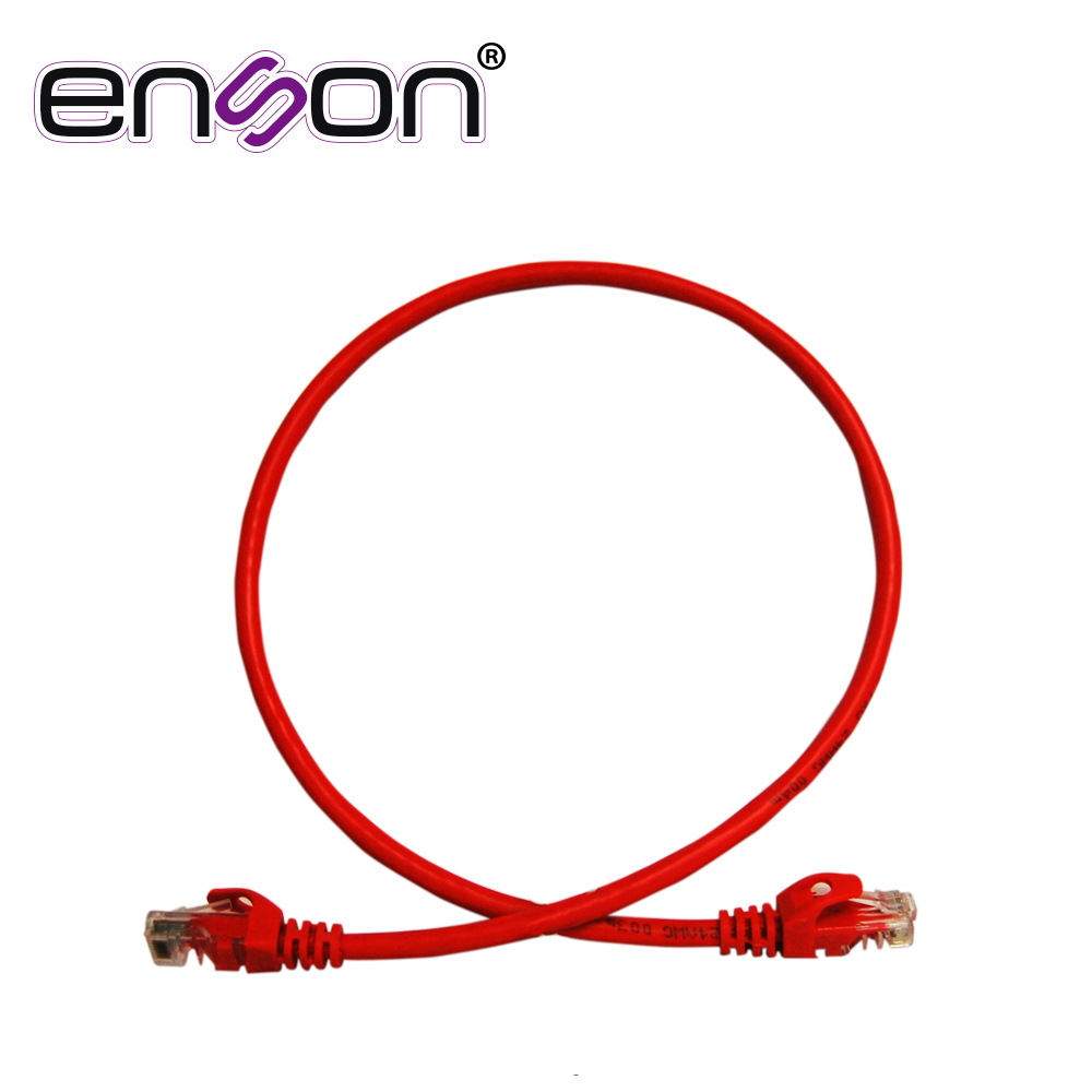 PATCHCORD UTP ENSON P6006R CAT6 60CM ROJO SERIE EPRO 100-II 100 POR CIENTO COBRE PARA MEJOR IDENTIFICACION DE SOLUCIONES EN RACKS Y GABINETES