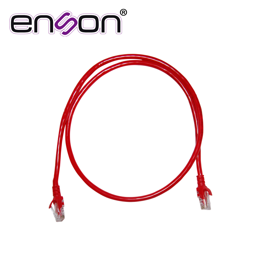 Patchcord UTP CAT6 Enson P6p03 Serie Pro-ii Calibre 24 Awg De 90 Cm Forro Pvc Color Rojo 
