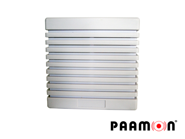 SIRENA 15WATTS PAAMON PAM-I15W DOBLE TONO / ALAMBRICA / COLOR BLANCO / MATERIAL PLÁSTICO/ USO EN INTERIOR/ COMPATIBLE CON TODOS LOS SITEMAS DE ALARMA