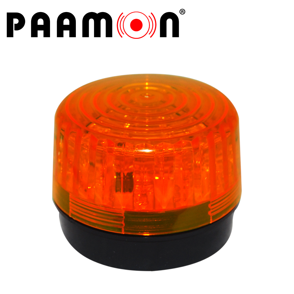 ESTROBO COLOR AMBAR PAAMON PAM-LED3 ULTRA POTENTE CON LEDS INDIVIDUALES/ ALÁMBRICO/ MATERIAL ABS DE ALTO IMPACTO/ DESTELLO 90xMIN / USO EN INTERIOR Y EXTERIOR / COMPATIBLE CON TODOS LOS SISTEMAS DE ALARMA