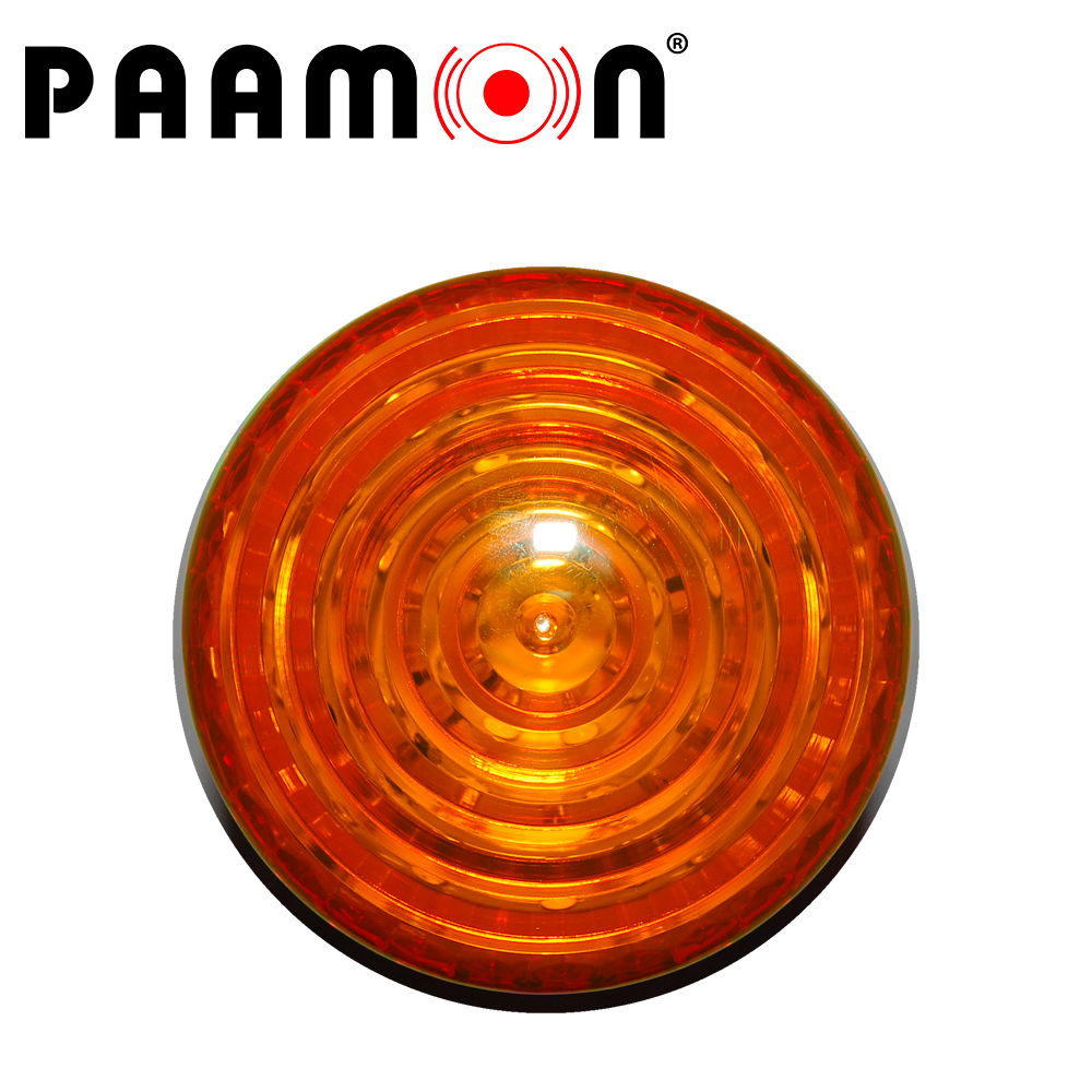 ESTROBO COLOR AMBAR PAAMON PAM-LED3 ULTRA POTENTE CON LEDS INDIVIDUALES/ ALAMBRICO/ MATERIAL ABS DE ALTO IMPACTO/ DESTELLO 90XMIN / USO EN INTERIOR Y EXTERIOR / COMPATIBLE CON TODOS LOS SISTEMAS DE ALARMA