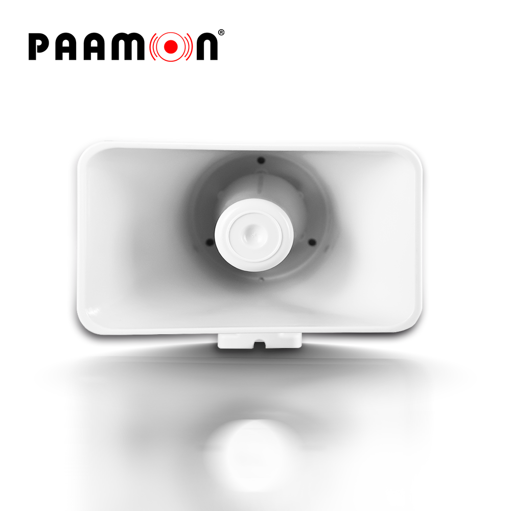 SIRENA 30WATTS PAAMON PAM-SRE30W DOBLE TONO/ ALAMBRICA / COLOR BLANCO/ PROTECCION IP65 / USO EN INTERIOR Y EXTERIOR/ NIVEL DE SONIDO 118/-2DB / COMPATIBLE CON TODOS LOS SISTEMAS DE ALARMA  SIN CAJA INDIVIDUAL