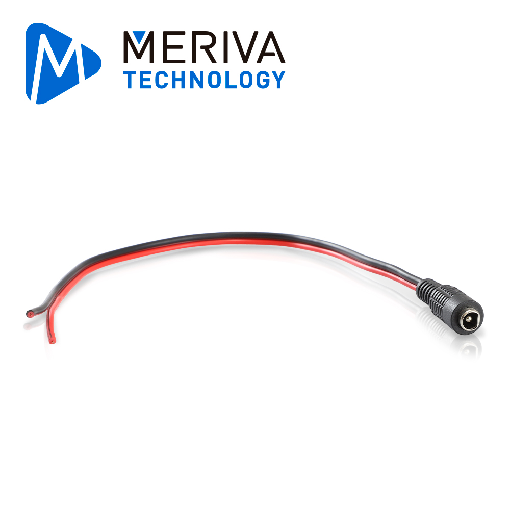 CONECTOR PIGTAIL EXTRA LARGO HEMBRA MERIVA TECHNOLOGY PIGTAIL C-HEMBRA / CONEXIÓN DE CORRIENTE PARA CÁMARAS ANALÓGICAS HD / POLARIZADO / LARGO 21CM / CALIBRE 22AWG / IP50 