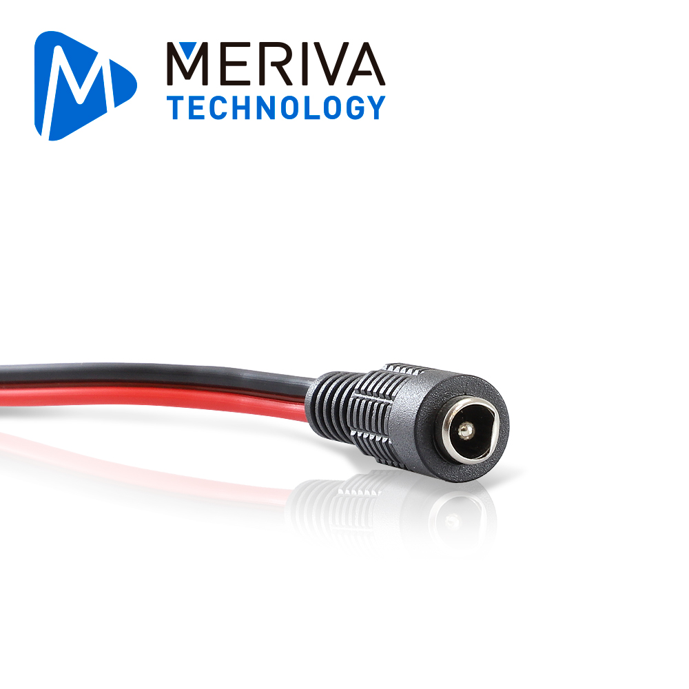 CONECTOR PIGTAIL EXTRA LARGO HEMBRA MERIVA TECHNOLOGY PIGTAIL C-HEMBRA / CONEXION DE CORRIENTE PARA CAMARAS ANALOGICAS HD / POLARIZADO / LARGO 21CM / CALIBRE 22AWG / IP50