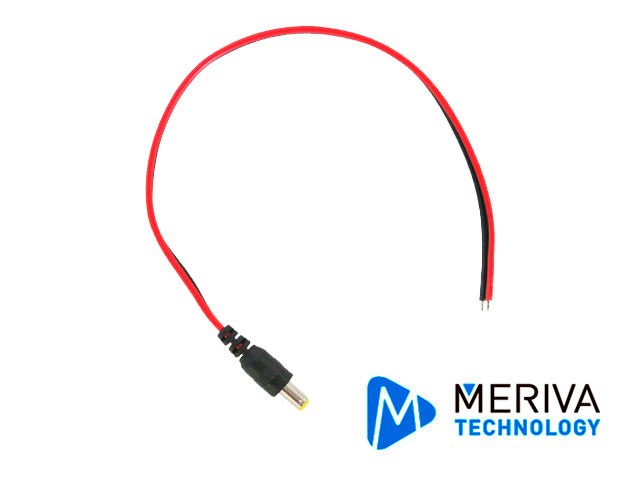 CONECTOR PIGTAIL EXTRA LARGO MACHO MERIVA TECHNOLOGY PIGTAIL C-MACHO / CONEXIÓN DE CORRIENTE PARA CÁMARAS ANALÓGICAS HD / POLARIZADO / LARGO 21CM / CALIBRE 22AWG / IP50 
