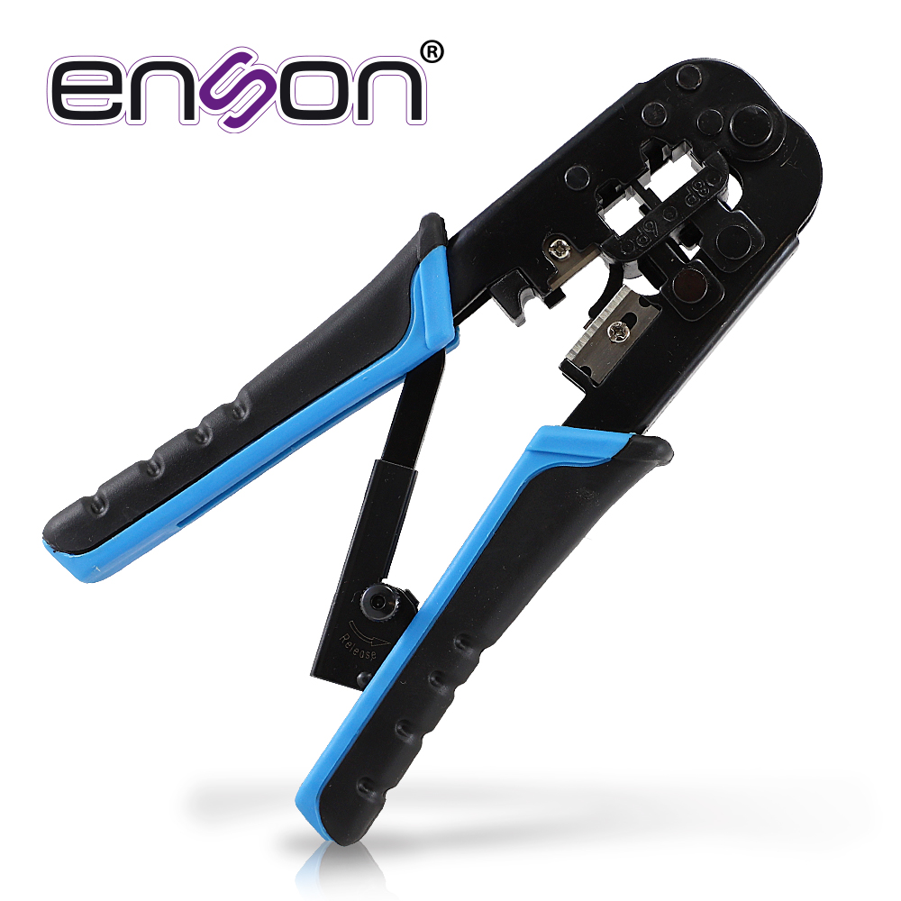 PINZAS PONCHADORAS DE RJ45 ENSON ENS-NT02 PARA CONECTORES RJ45 (8 PINES) Y RJ11 (6 PINES) CON NAVAJA DE CORTE