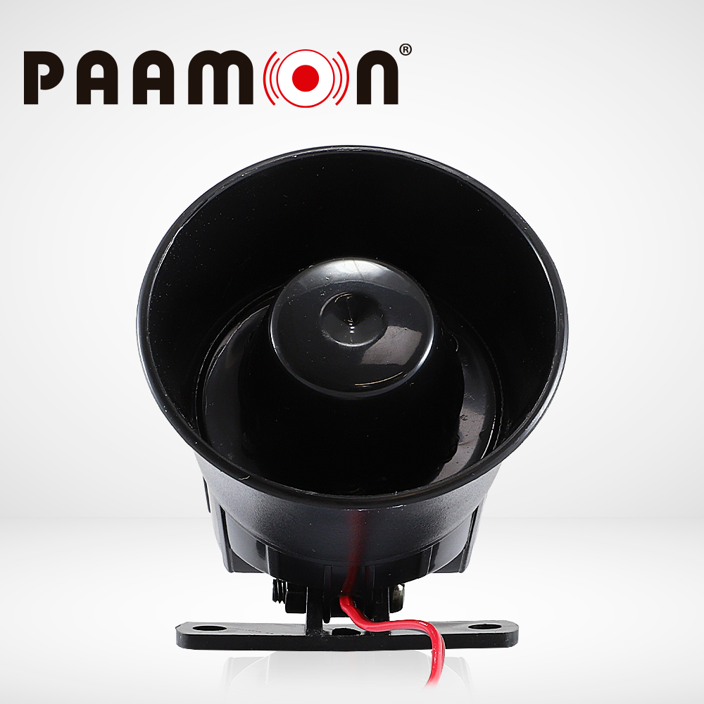 Mini Sirena Paamon 15 Watts Pm-sre108, 1 Tono, Uso Para Interior Y Exterior, Material Plastico Abs, Nivel De Sonido 110DB, Voltaje De Operacion De 9-15VDC, Compatible Con Cualquier Sistema De Alarma.