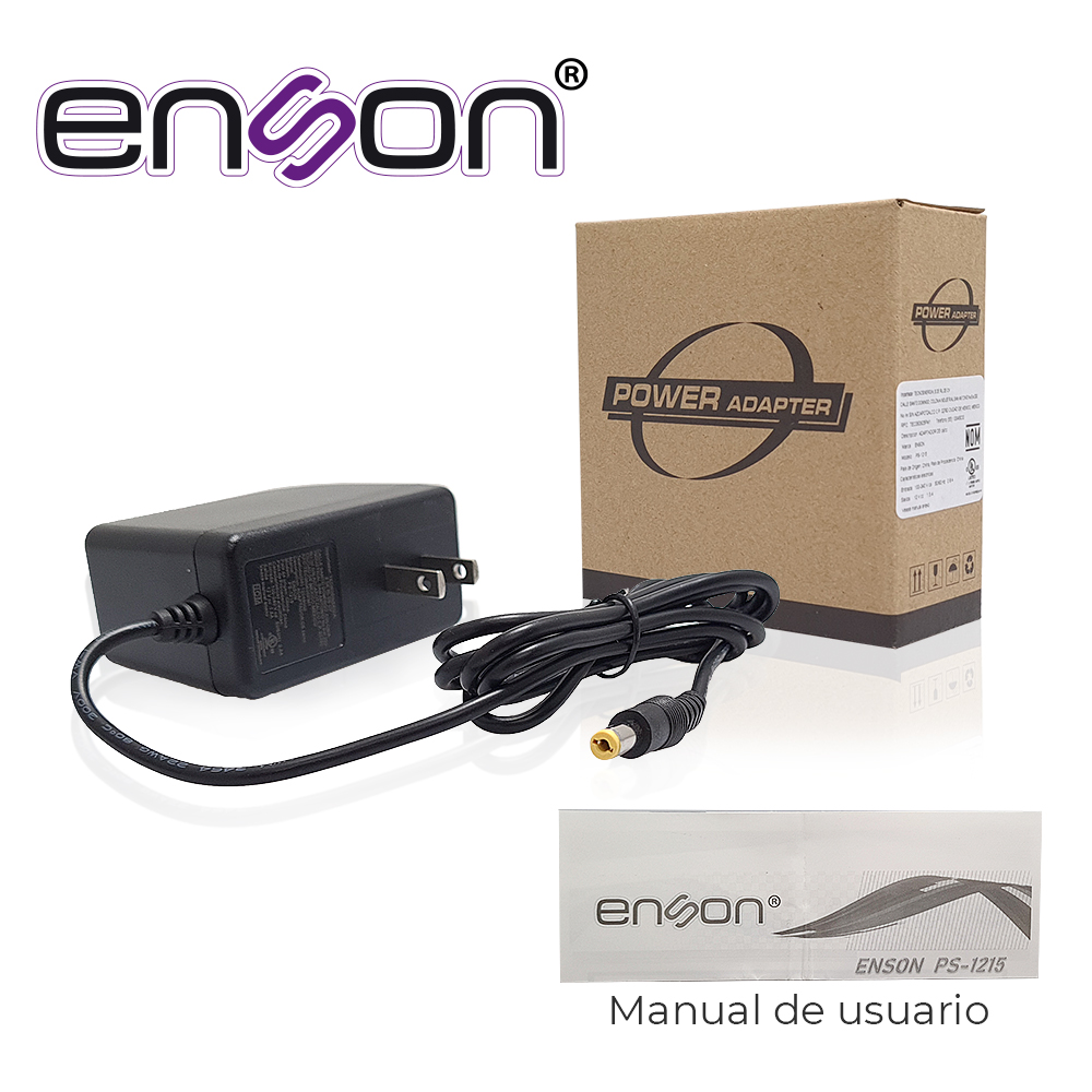 Fuente De Poder Para Camara Enson Ps-1215 12V 1.5AMP Certificacion Ul