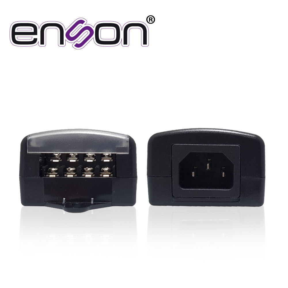 FUENTE DE PODER PARA CAMARA ENSON PS-1254 12V 5AMP CERTIFICACION UL CON CONEXION DE TORNILLO POR CABLE PARA 4 CANALES