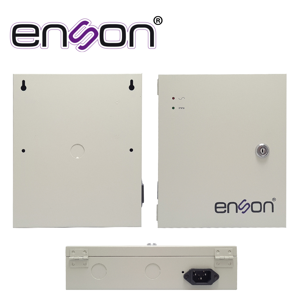 FUENTE DE PODER TIPO CAJA ENSON PSB-1218 12VDC 10A 18 CANALES DE 0.5A CADA UNO IDEAL PARA CCTV Y CONTROL DE ACCESO