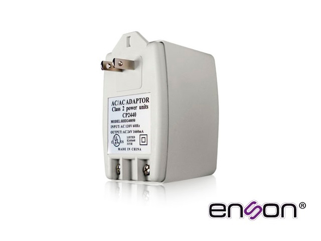 FUENTE DE PODER TRANSFORMADOR ENSON RT-2440 DE 24VAC 1.8A 40W COMPATIBLE CON CONVERTIDOR DE CORRIENTE PSC-24122 IDEAL PARA SU USO EN CCTV INCENDIO Y DEMAS EQUIPOS QUE FUNCIONEN A 24VAC