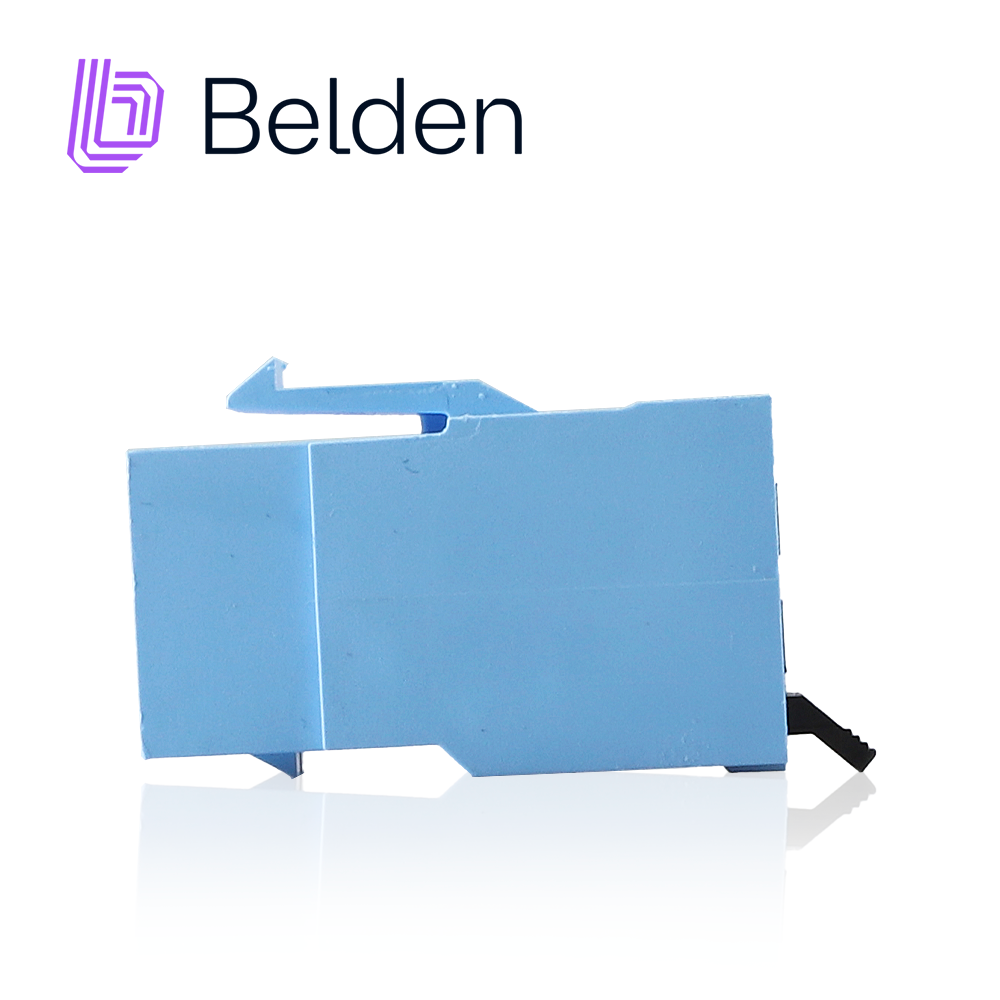 CONECTOR MODULAR JACK RJ45 CAT6A BELDEN RVAMJKUTB-S1 / REVCONNECT / INTERIOR / AZUL CLARO / PIEZA