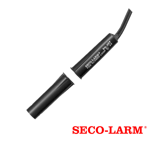 CONTACTO MAGNETICO CABLEADO SECO-LARM SM-207-5Q/W NORMALMENTE CERRADO DE MONTAJE A PRESION  DIAMETRO DE 3/8 DE PULGADA CON INTERRUPTOR CORTO E IMAN CORTO COMPATIBLE CON CUALQUIER SISTEMA DE ALARMAS