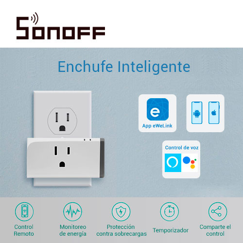 CONTACTO ON/OFF SONOFF S31 SMART INALAMBRICO WIFI PARA SOLUCION DE SMART HOME CON TEMPORIZADOR Y MONITOREO EN TIEMPO REAL DE ENERGIA PARA IOS Y ANDROID COMPATIBLE CON ALEXA/GOOGLE HOME/IFTTT WIFI 2.4GHZ HASTA 16AMP 