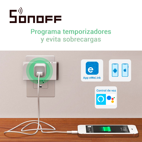 CONTACTO ON/OFF SONOFF S31 SMART INALAMBRICO WIFI PARA SOLUCION DE SMART HOME CON TEMPORIZADOR Y MONITOREO EN TIEMPO REAL DE ENERGIA PARA IOS Y ANDROID COMPATIBLE CON ALEXA/GOOGLE HOME/IFTTT WIFI 2.4GHZ HASTA 16AMP 