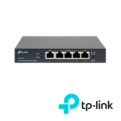 ROUTER BALANCEADOR DE CARGA / TP-LINK TL-R470T / 1 PUERTO WAN RJ45 / 1 PUERTO LAN RJ45 / 3 PUERTOS WAN/LAN RJ45 / VELOCIDAD 10/100 MBPS / PARA ESCRITORIO.