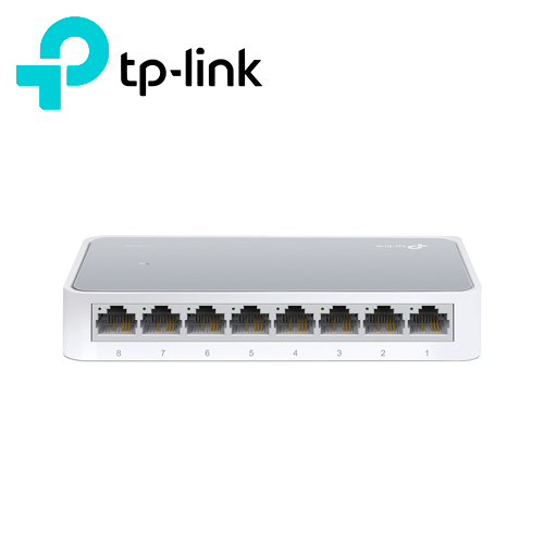 SWITCH NO ADMINISTRABLE TP-LINK TL-SF1008 / 8 PUERTOS RJ45 10/100 MBPS / MONTAJE EN ESCRITORIO / TECNOLOGIA GREEN ETHERNET DE EFICIENCIA ENERGETICA / USO INTERIOR / PLUG AND PLAY
