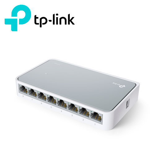 Switch No Administrable Tp-link Tl-sf1008 / 8 Puertos RJ45 10/100 Mbps / Montaje En Escritorio / Tecnologia Green Ethernet De Eficiencia Energetica / Uso Interior / Plug And Play