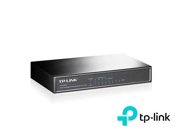 SWITCH NO ADMINISTRABLE TP-LINK TL-SF1008P/ 8 PUERTOS RJ45 10/100 MBPS/ 4 PUERTOS POE 802.3 AF/ SOPORTA POE MÁXIMO 57 W PARA 4 PUERTOS/ CARCASA METÁLICA IDEAL PARA ESCRITORIO/ USO INTERIOR