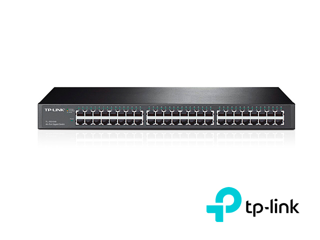 SWITCH NO ADMINISTRABLE TP-LINK TL-SG1048/ 48 PUERTOS RJ45 10/100/1000 MBPS/ TECNOLOGIA DE AHORRO ENERGETICO/ CARCASA METALICA ESTANDAR DE 19 PULGADAS/ MONTAJE EN RACK/ USO INTERIOR NO ES NECESARIA NINGUNA CONFIGURACION