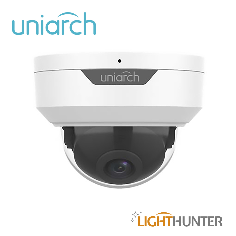 Camara Analogica Lighthunter Domo Uniarch Uac-d122-af28m / Uac-d122-af28m-h / 2MP / Ahd/tvi/cvi/cvbs / Lente Fijo 2.8 Mm / 12 Vcd / Ip67 / IR 20M / Dwdr / Menu Osd / Mic Incluido / Defog / 3 Axis / Interior / Exterior / Metalica