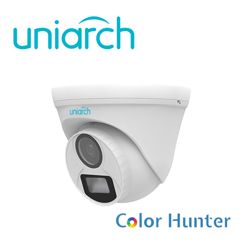 CAMARA ANALOGA TURRET COLORHUNTER UNIARCH UAC-T112-F28-W / 2MP / TVI/AHD/CVI: 1080P@30fps / LENTE-2.8MM / DWDR / IR20M / INTERIOR+EXTERIOR / ADMITE-GIRO180GRADOS(HORIZONTAL+VERTICAL) / PLASTICA / IP67 / 3-AXIS / 12 VCD