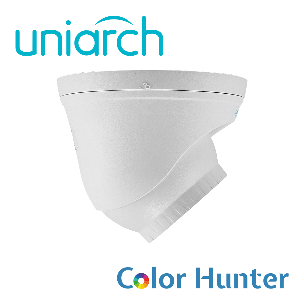 Camara Analoga Turret Colorhunter Uniarch Uac-t115-f28-w / 5MP / Tvi: 5MP@20fps / Lente-2.8mm / Dwdr / Ir20m / Admite-giro180grados(horizontal+vertical) / Plastica / Ip67 / 3-AXIS / 12 Vcd
