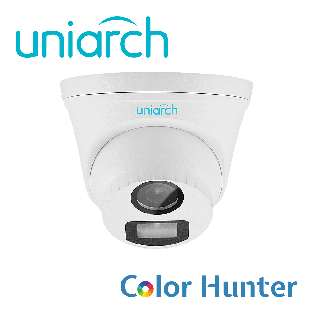 Camara Analoga Turret Colorhunter Uniarch Uac-t115-f28-w / 5MP / Tvi: 5MP@20fps / Lente-2.8mm / Dwdr / Ir20m / Admite-giro180grados(horizontal+vertical) / Plastica / Ip67 / 3-AXIS / 12 Vcd