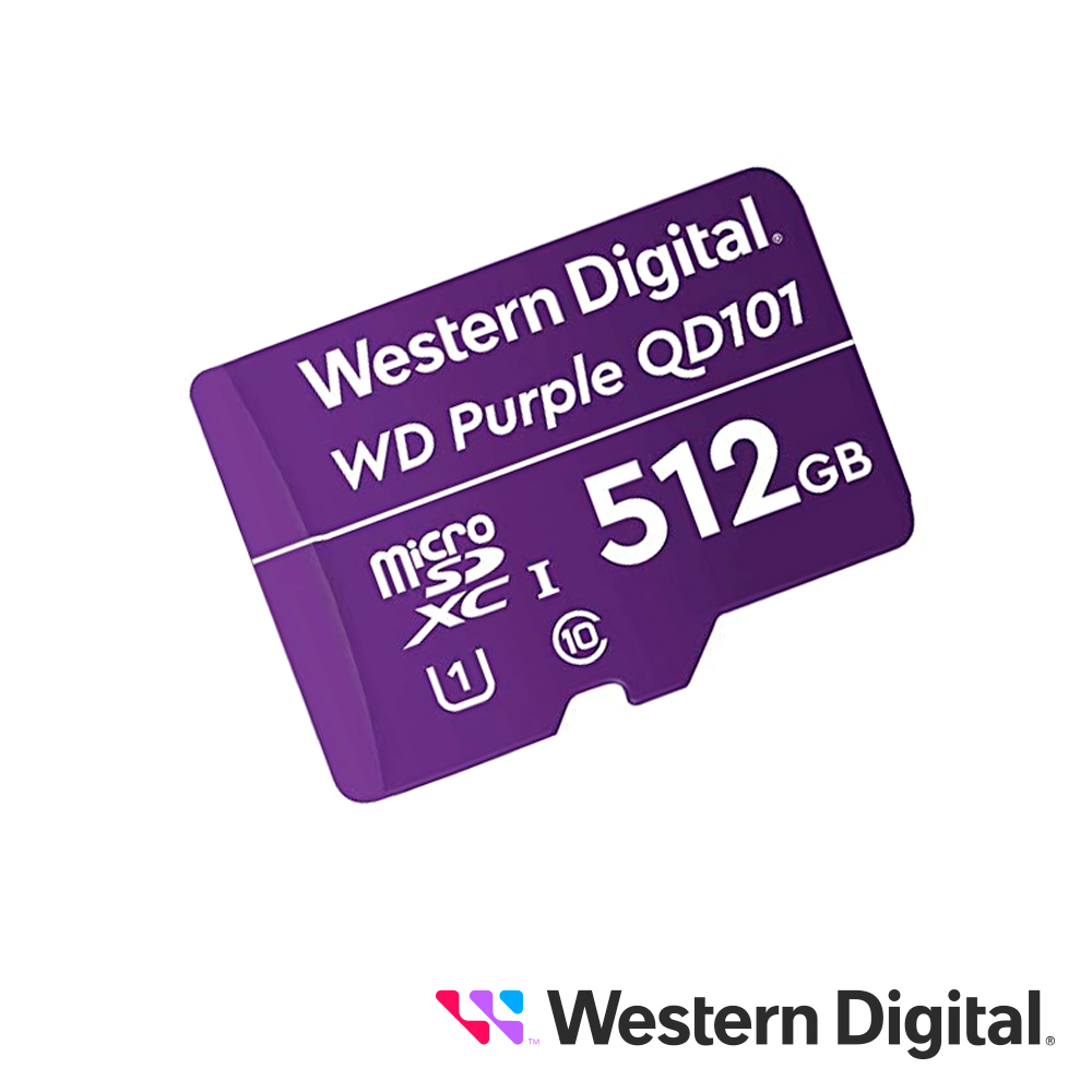TARJETA MEMORIA MICRO SD XC WD PURPLE 512GB WDD0512G1P0C / OPTIMIZADA PARA VIDEOVIGILANCIA 24/7 / ALTA RESISTENCIA / OPERA EN TEMPERATURAS DE -25 A 85 GRADOS CENTIGRADOS / ESPECIAL PARA CAMARAS IP Y DVR MOVIL