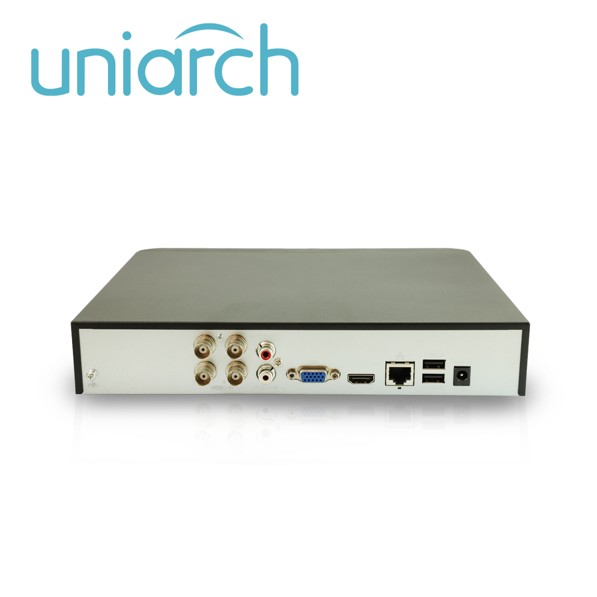 DVR PENTAHIBRIDO UNIARCH XVR-104G3 / 4 CANALES ANALOGICOS (HASTA 5MP A 20 FPS) / AHD / TVI / CV/ IP / 2 CANALES IP (HASTA 4 MP) / CAPACIDAD DE 1 DISCO DURO DE 8 TB / AUDIO ENTRADA/SALIDA / SALIDA VGA/HDMI SIMULTANEA / P2P (EZCLOUD) / ONVIF/ CARCASA METALICA