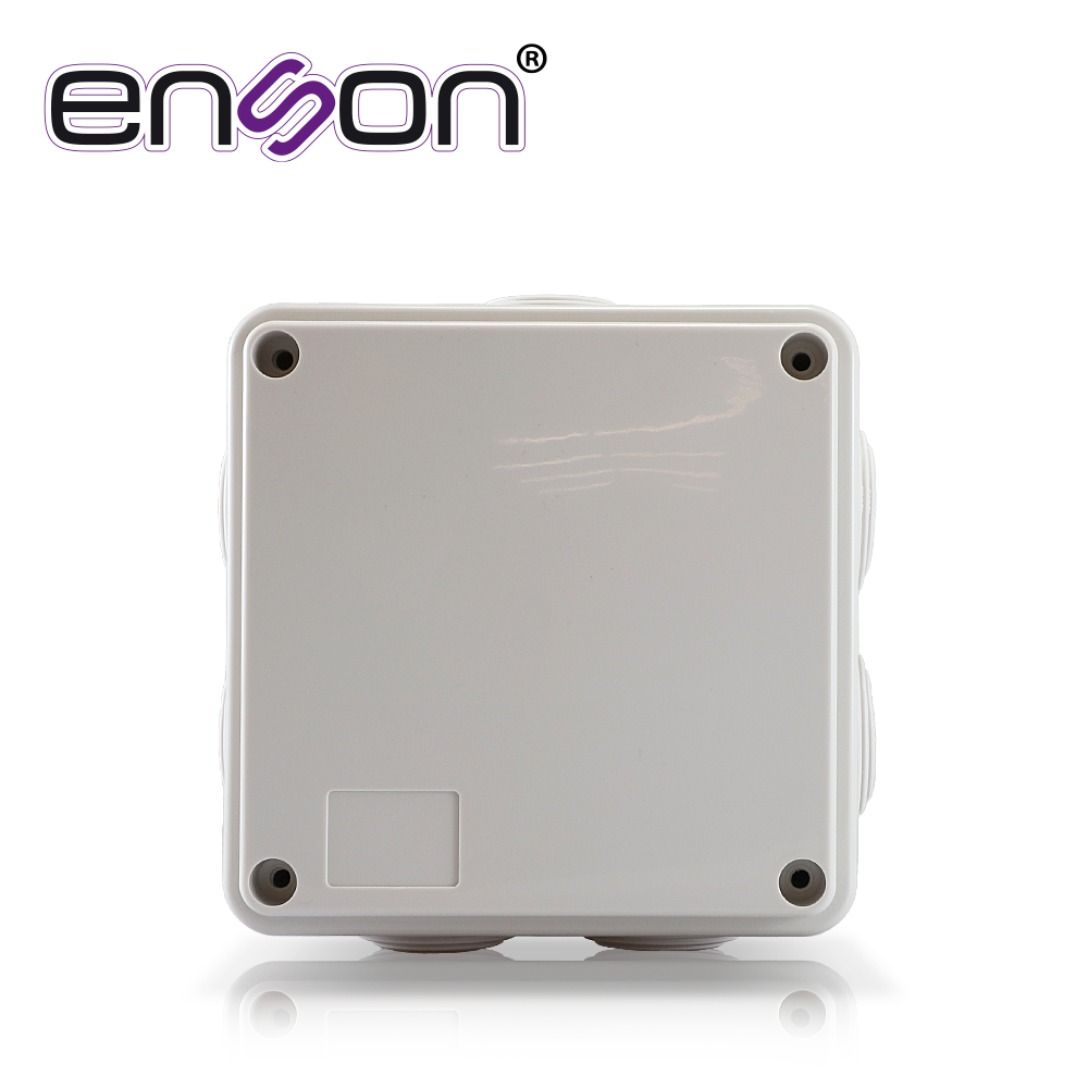 CAJA DE PLASTICO ENSON ENS-PCB1010 100X100X50 MM CON SELLO DE GOMA GRADO DE PROTECCION IP66 MULTIPLES CONEXIONES A TUBERIA DE 1 PULGADA