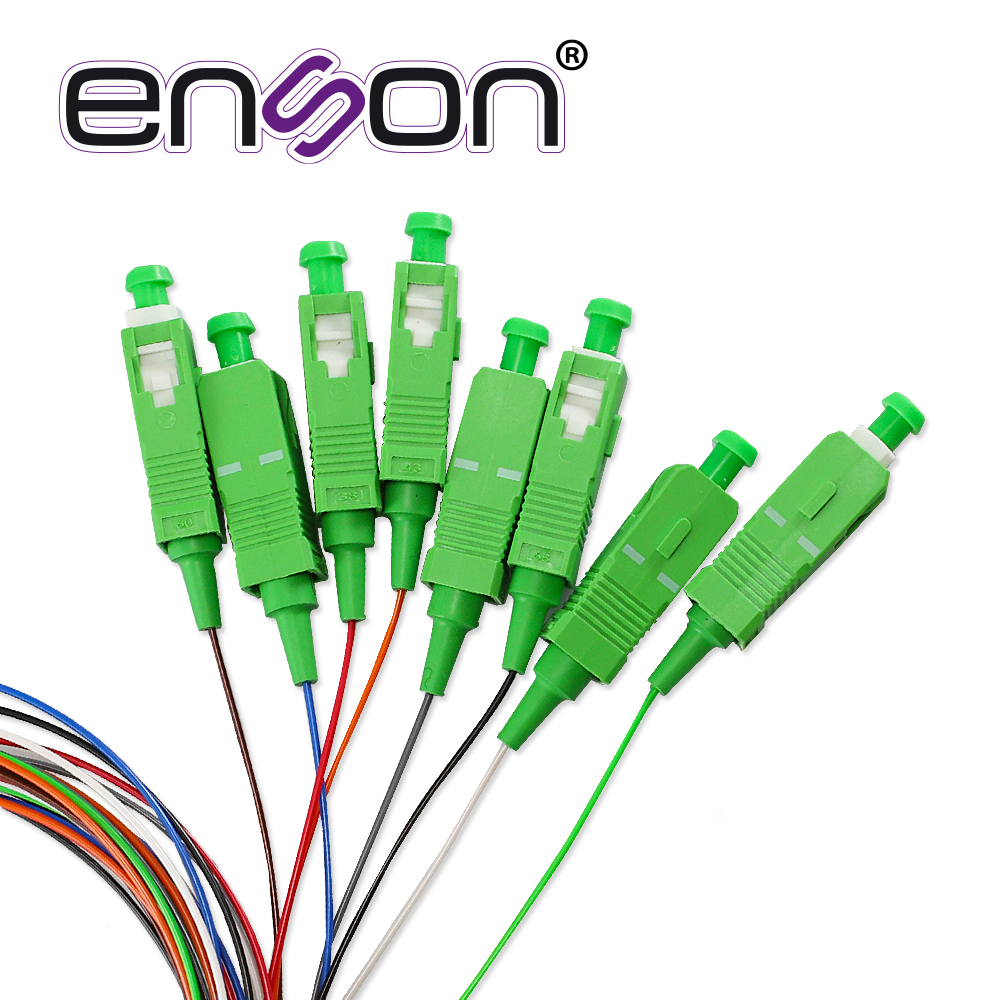 Splitter Plc (divisor Optico) Enson Ens-plc1x8 Con Conectores Sc APC 1X8 Fibra Optica Monomodo