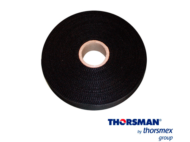 ROLLO DE CINTA DE CONTACTO  THORSMAN COLOR NEGRO L 25 MTS -16MM 4500-02006,IDEAL PARA TODO TIPO DE CABLES, DISEÑADA PARA EL AMARRE, IDENTIFICACION Y CORRECTA DISTRIBUCION, CERTIFICADO  ROHS