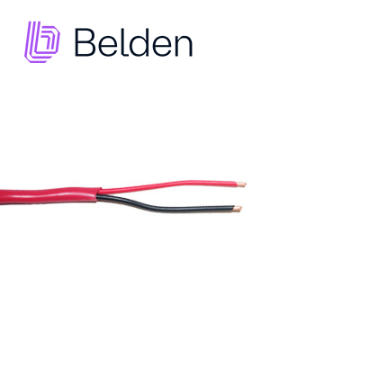 CABLE DE ALARMA CONTRA INCENDIOS BELDEN 5320UL 002U1000 / INTERIOR / ROJO / 2 CONDUCTORES / 18 AWG / SOLIDO / FORRO PVC / CMR - FPLR / EN CAJA / 1,000 PIES 305 METROS
