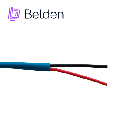 CABLE DE ALARMA CONTRA INCENDIOS BELDEN 5320UL D151000 / INTERIOR / AZUL / 2 CONDUCTORES / 18 AWG / SOLIDO / FORRO PVC / CMR - FPLR / BOBINA / 1,000 PIES 305 METROS