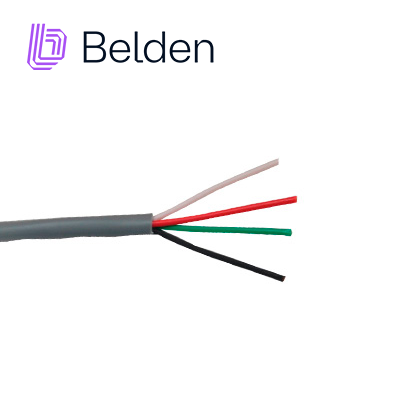 CABLE DE SEGURIDAD Y SONIDO BELDEN 5502UE 008U1000 / INTERIOR / GRIS / 4 CONDUCTORES / 22 AWG / MULTIFILAR / FORRO PVC / CMR / EN CAJA / 1,000 PIES 305 METROS