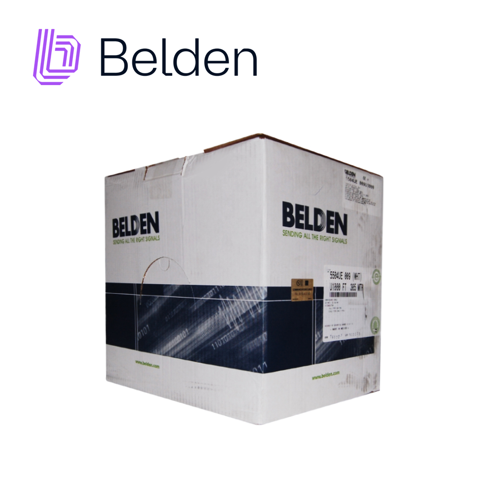 CABLE DE SEGURIDAD Y SONIDO BELDEN 5504UE 009U1000 / INTERIOR / BLANCO / 6 CONDUCTORES / 22 AWG / MULTIFILAR / FORRO PVC / CMR / EN CAJA / 1,000 PIES 305 METROS