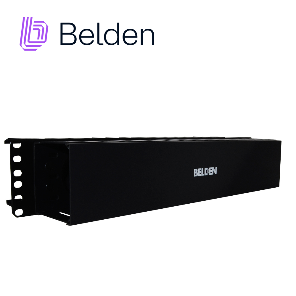 Organizador Horizontal Belden 9512-1902-FR / 2UR / Negro / Administracion Frontal Y Posterior / Con Tapa